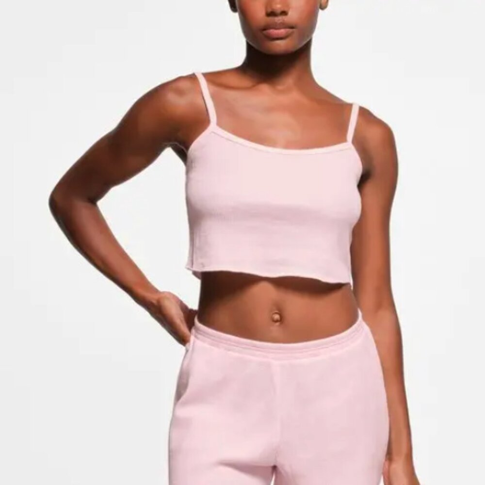 Pink Waffle Skims Tank Top
